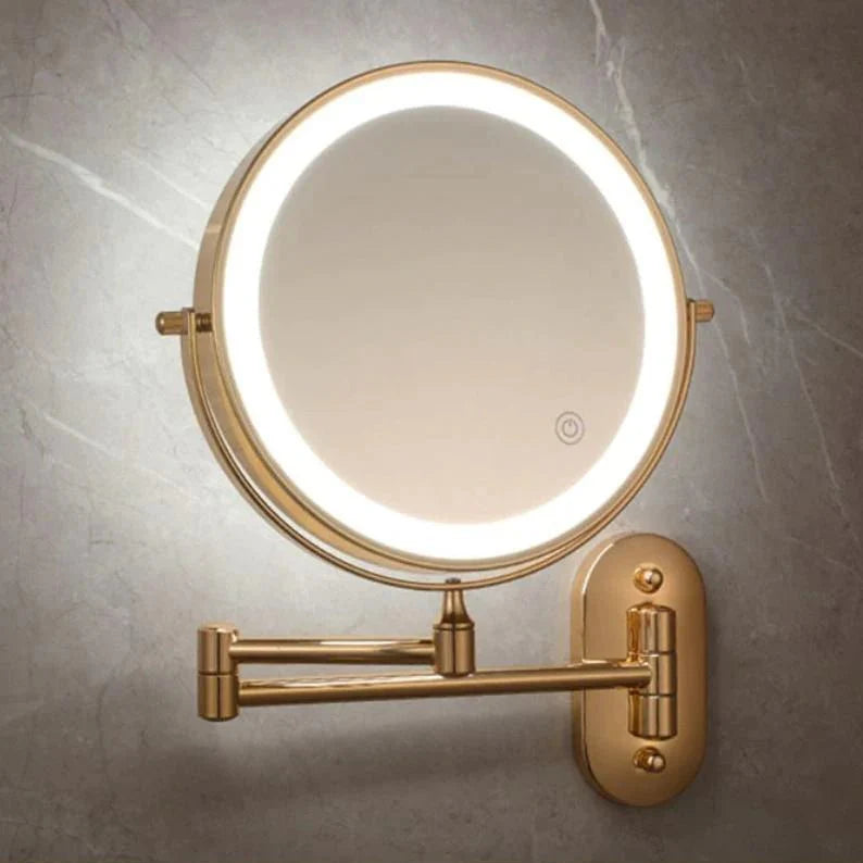 LED Magnifying Mirror Gold Rechargeable for Makeup and Bathroom Use-Bedding & Bath > Bathroom Accessories-casanuva-7X Magnifying mirror-casanuva