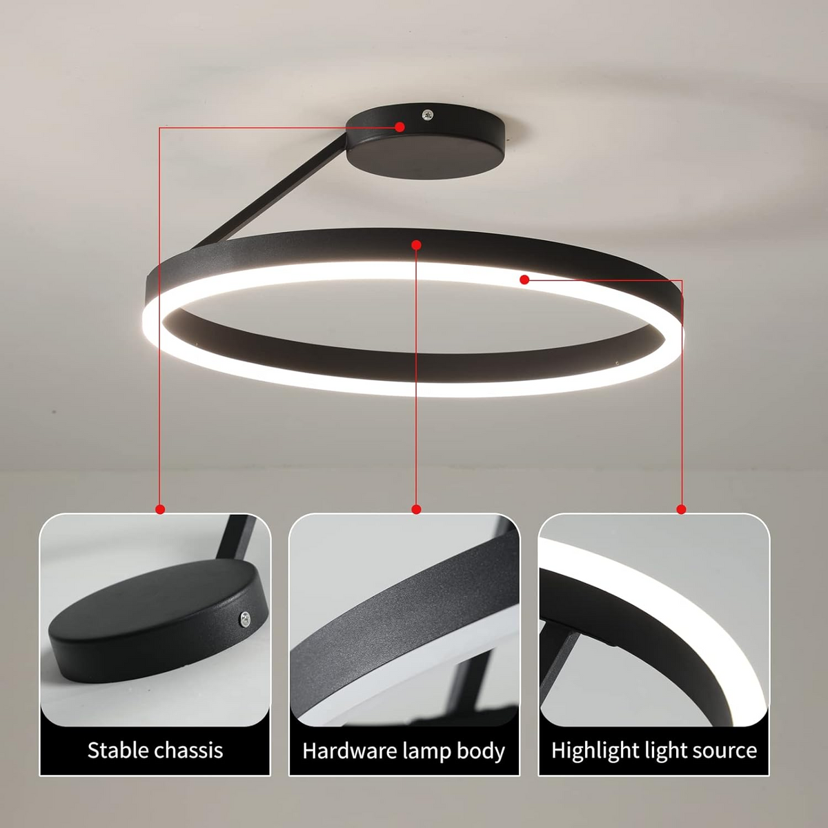 LED Metal Ceiling Light Nordic Minimalist Design for Living Room-Lighting > Ceiling Lights-casanuva-casanuva
