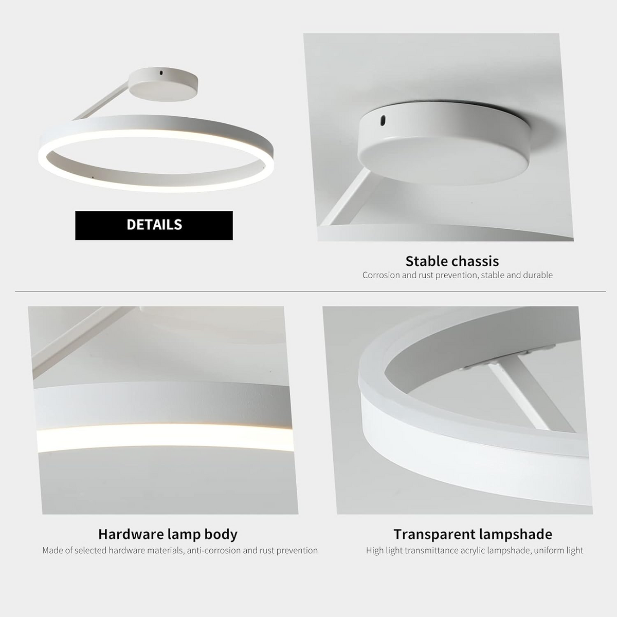LED Metal Ceiling Light Nordic Minimalist Design for Living Room-Lighting > Ceiling Lights-casanuva-casanuva