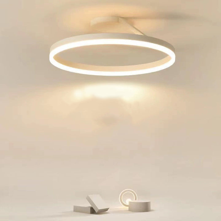 LED Metal Ceiling Light Nordic Minimalist Design for Living Room-Lighting > Ceiling Lights-casanuva-White-D40*16CM-25W-3 Colour Change By Switch-casanuva