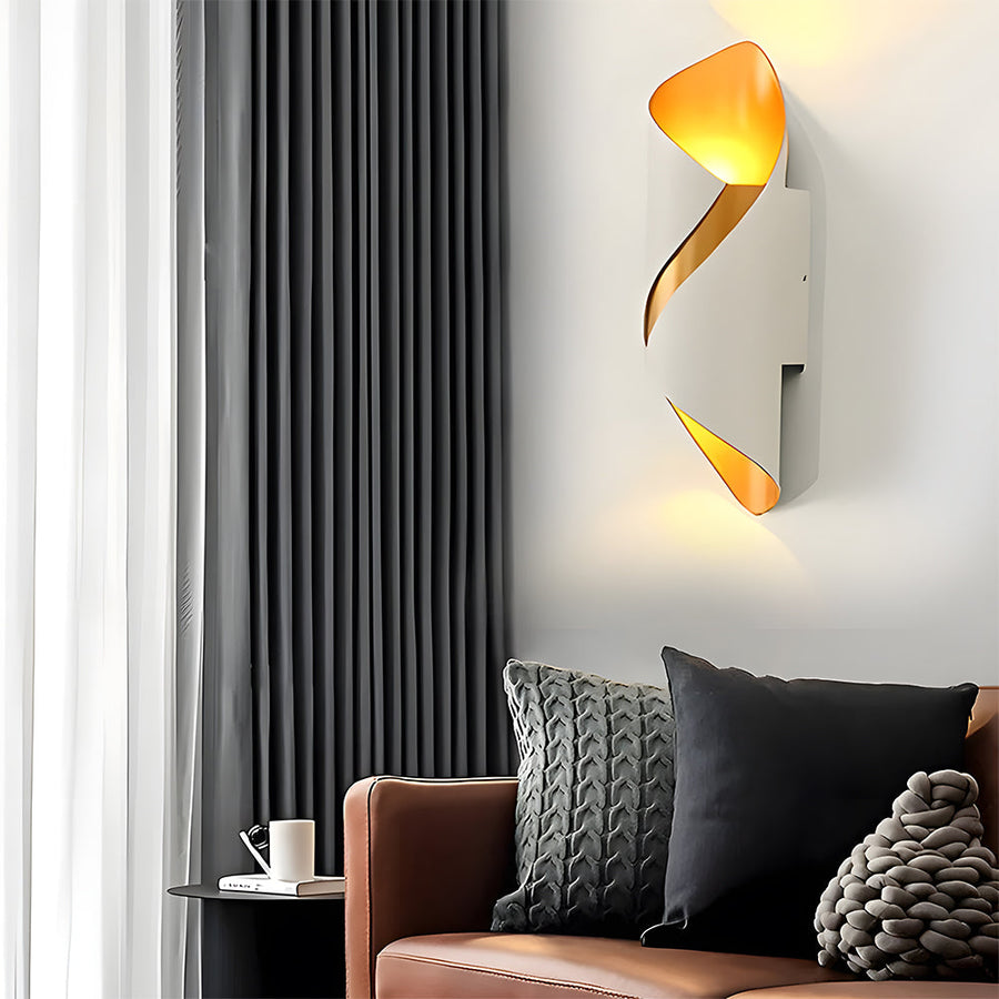 LED Outdoor Wall Light Spiral Design-Lighting > Outdoor Lighting-casanuva-White Gold-L30cm*W9cm-White Light-casanuva