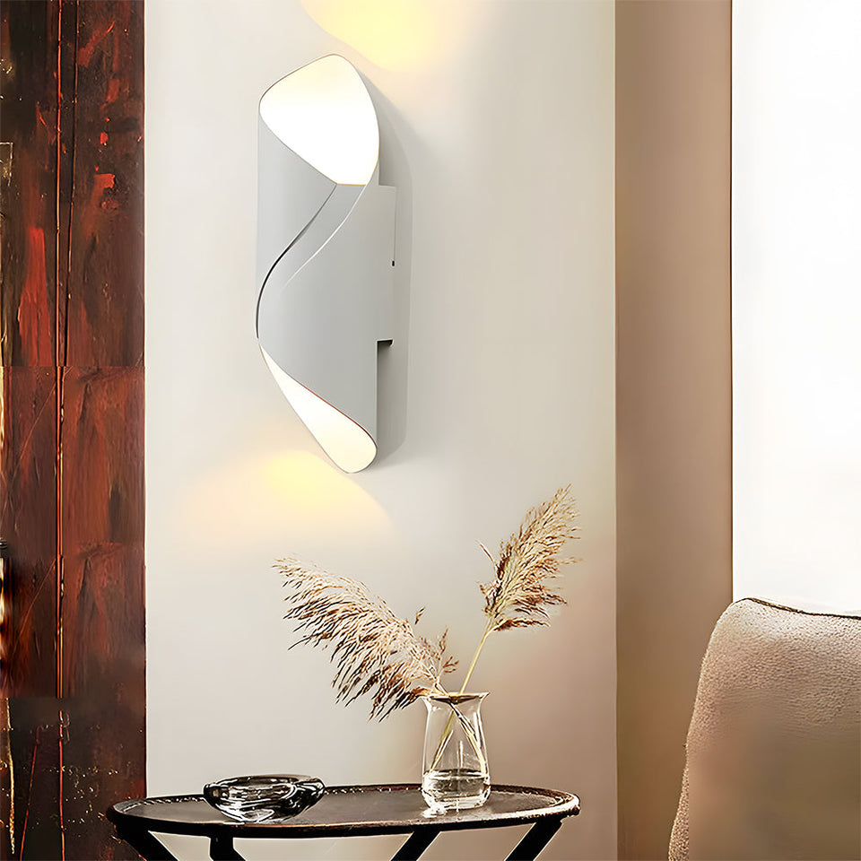 LED Outdoor Wall Light Spiral Design-Lighting > Outdoor Lighting-casanuva-White-L30cm*W9cm-White Light-casanuva