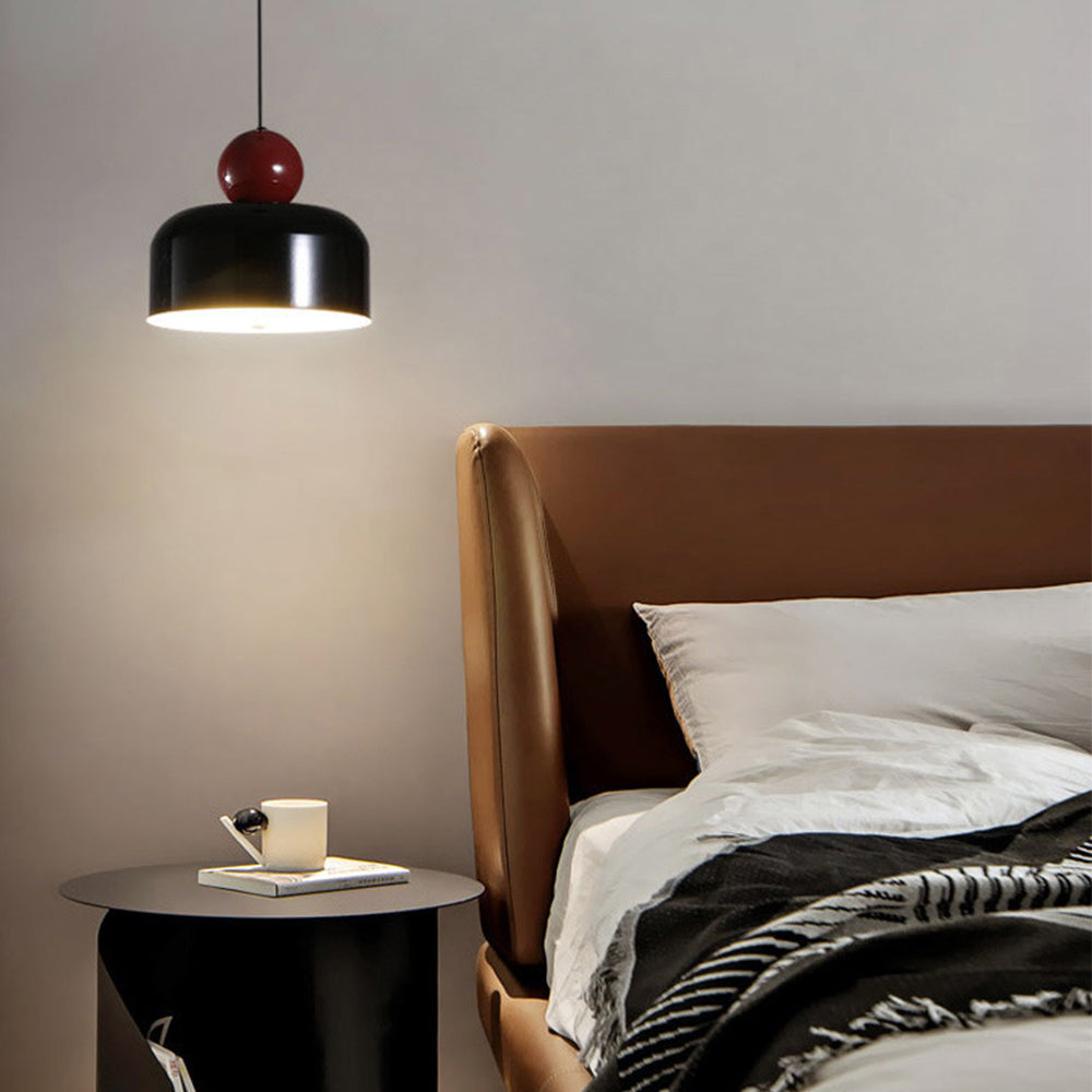 LED Pendant Light Cream Finish-Lighting > Pendant Lights-casanuva-Black-Style A: D20*H18CM-three color-changing ligh-casanuva