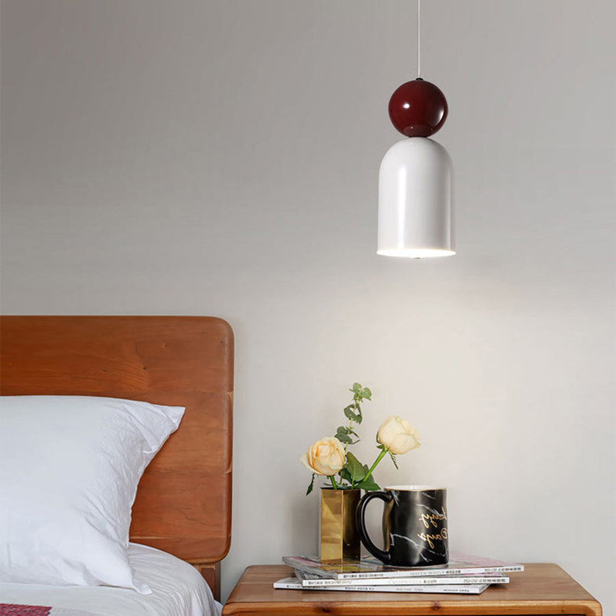 LED Pendant Light Cream Finish-Lighting > Pendant Lights-casanuva-White-Style B: D10*H23CM-three color-changing ligh-casanuva