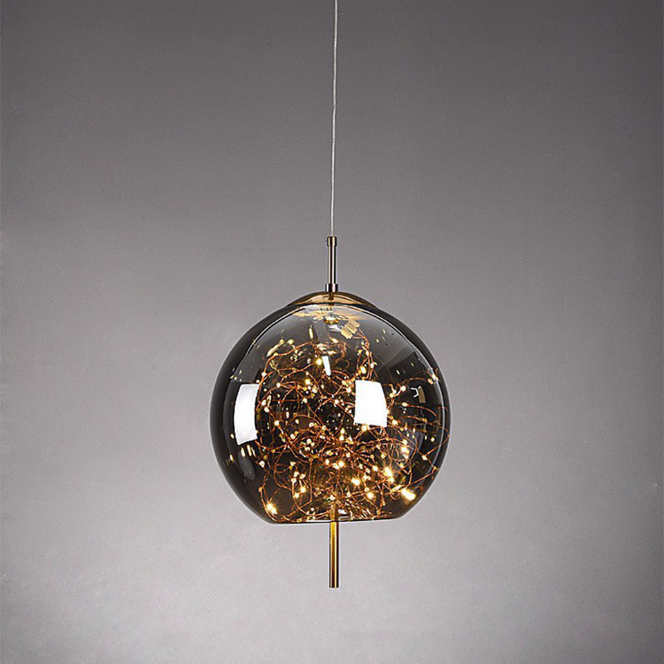 LED Pendant Light Nordic Style-Lighting > Pendant Lights-casanuva-Smoke Gray-Style B: D30*H44CM-Warm Light-casanuva