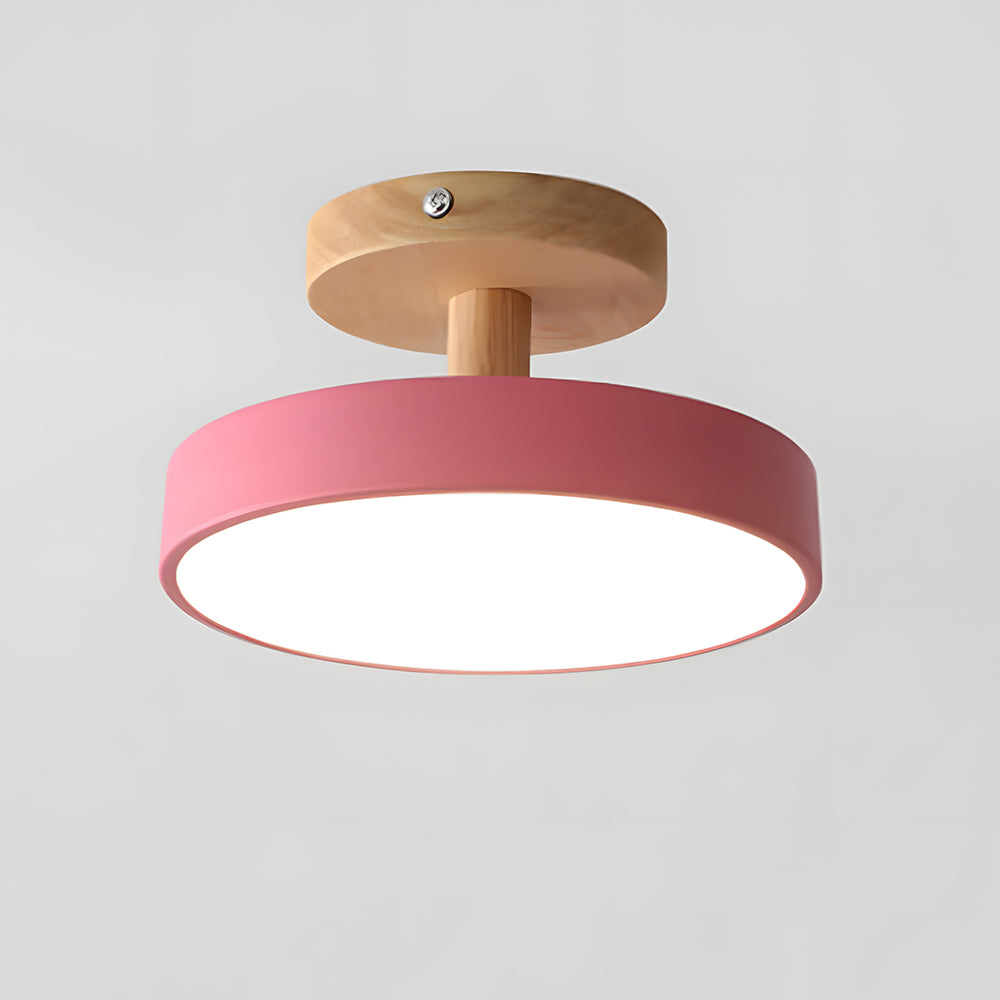 LED Round Ceiling Light for Hallway in Modern Iron Design-Lighting > Ceiling Lights-casanuva-Pink-D18cm*H10cm-White Light-casanuva