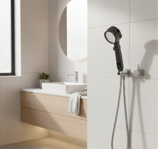 LED Showerhead with Filter and Temperature Display-Bedding & Bath > Bathroom Accessories-casanuva-casanuva