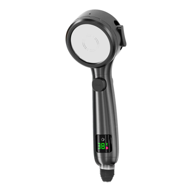 LED Showerhead with Filter and Temperature Display-Bedding & Bath > Bathroom Accessories-casanuva-Black-casanuva