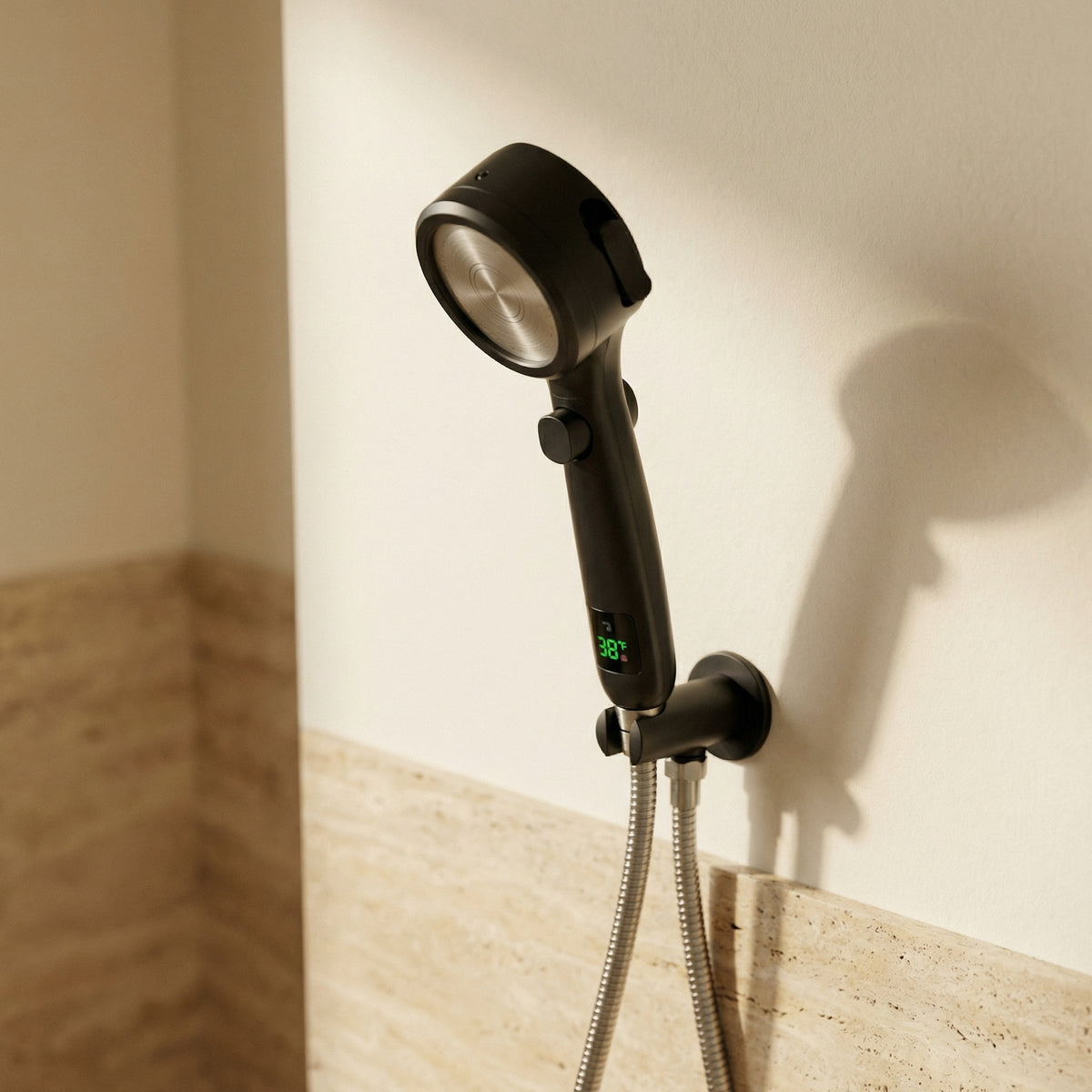 LED Showerhead with Filter and Temperature Display-Bedding & Bath > Bathroom Accessories-casanuva-casanuva