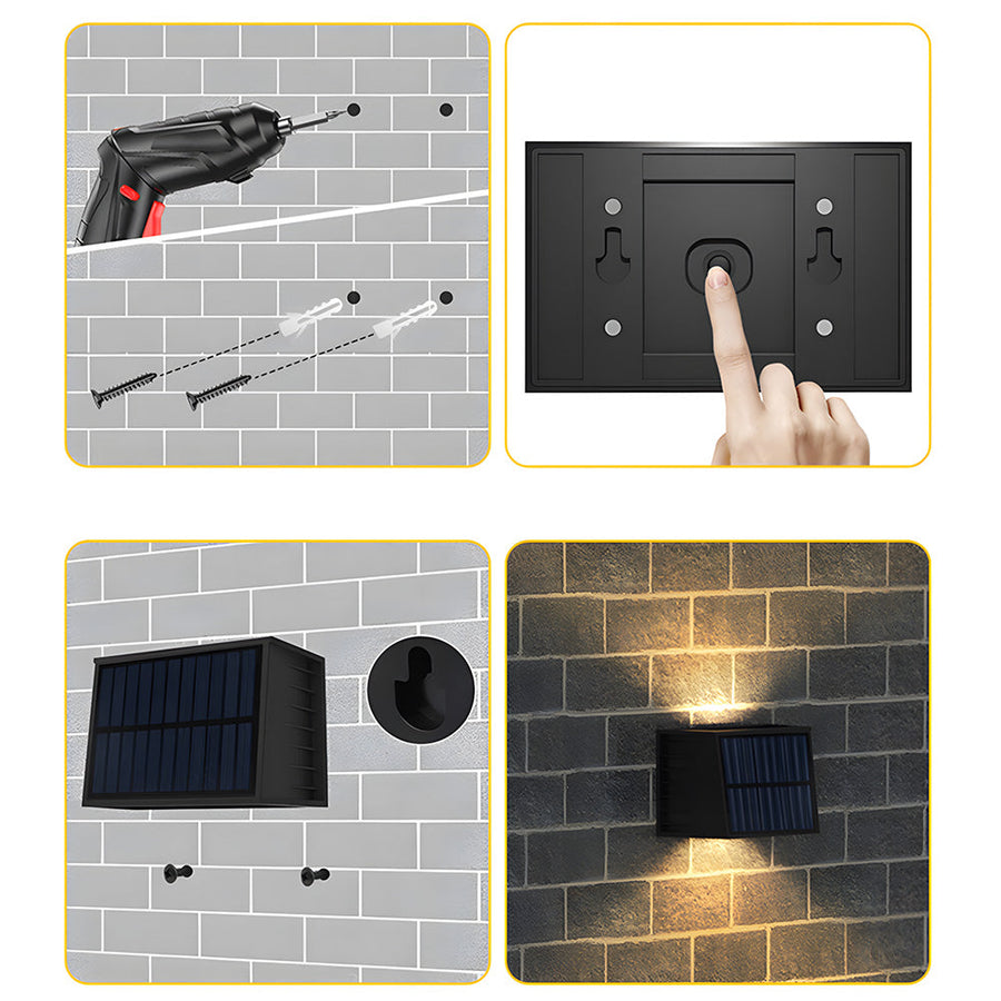 LED Solar Outdoor Wall Light IP65 Waterproof-Lighting > Outdoor Lighting-casanuva-casanuva
