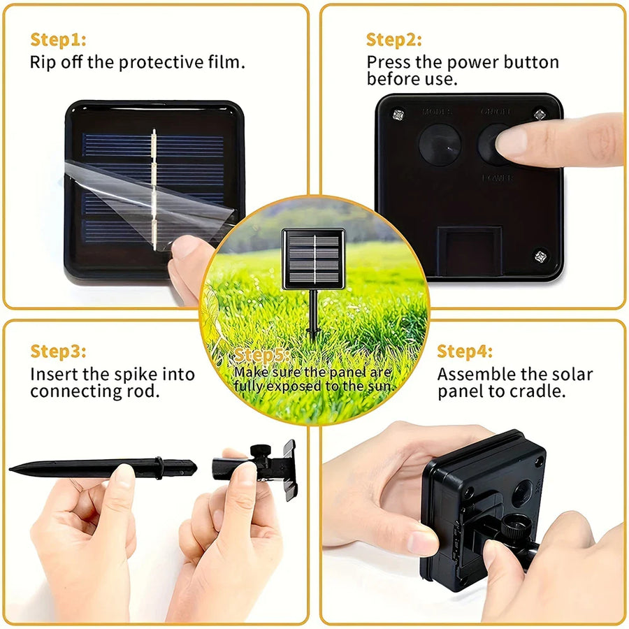 LED Solar String Lights Waterproof IP44 for Garden and Camping-Lighting > Outdoor Lighting-casanuva-casanuva