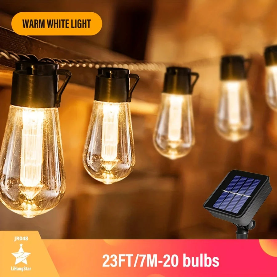 LED Solar String Lights Waterproof IP44 for Garden and Camping-Lighting > Outdoor Lighting-casanuva-casanuva