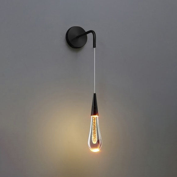 LED Teardrop Wall Light-Lighting > Wall Lights-casanuva-Zipper Switch - Black-Warm White (3000K)-220V-240V-casanuva
