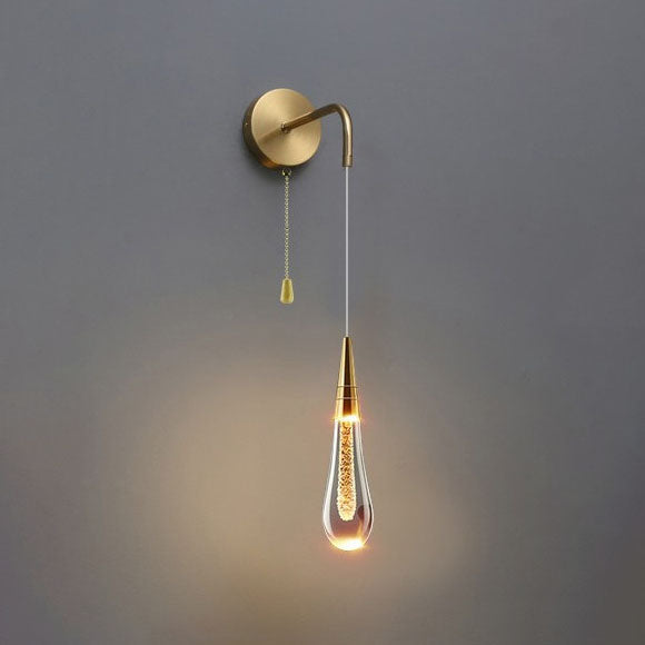 LED Teardrop Wall Light-Lighting > Wall Lights-casanuva-Zipper Switch - Copper-Warm White (3000K)-220V-240V-casanuva