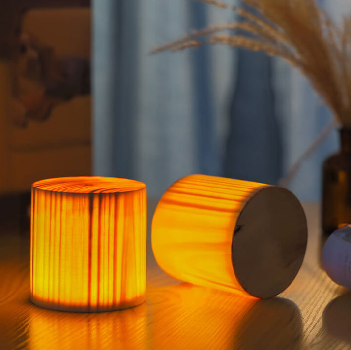 LED Touch Table Lamp with Creative Wood Design-Lighting > Table Lamps-casanuva-Non-rechargeable-casanuva