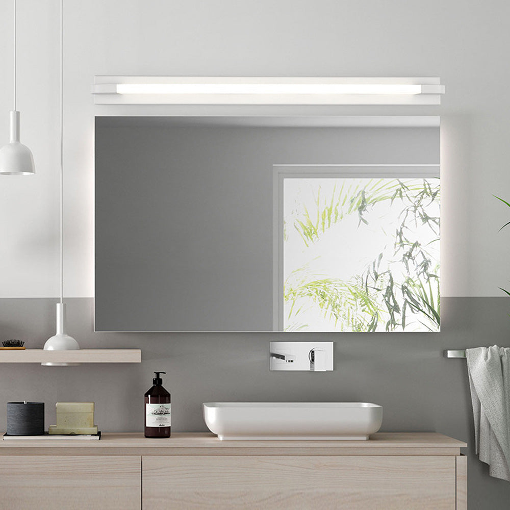 LED Wall Mirror Light White Iron Long Design-Lighting > Wall Lights-casanuva-White-D66*H7CM-14W-White Light-casanuva