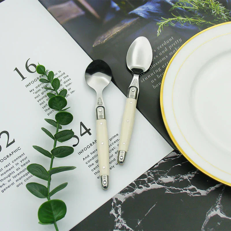 Laguiole Cutlery Set Ivory Elegance Premium Design-Kitchen & Dining > Cutlery-casanuva-casanuva