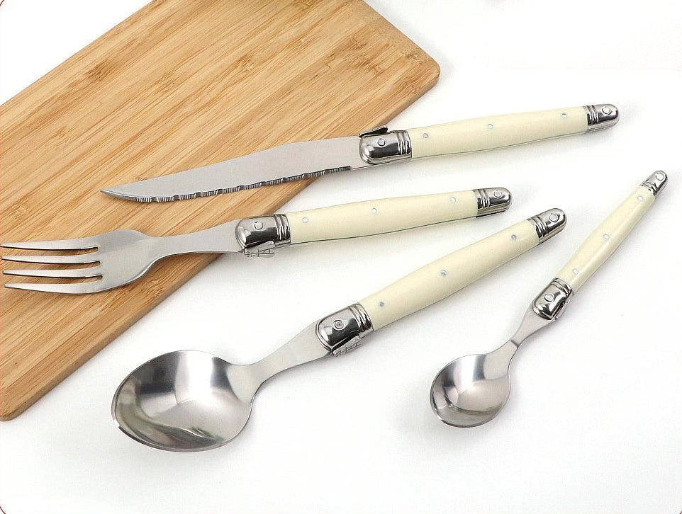Laguiole Cutlery Set Ivory Elegance Premium Design-Kitchen & Dining > Cutlery-casanuva-casanuva