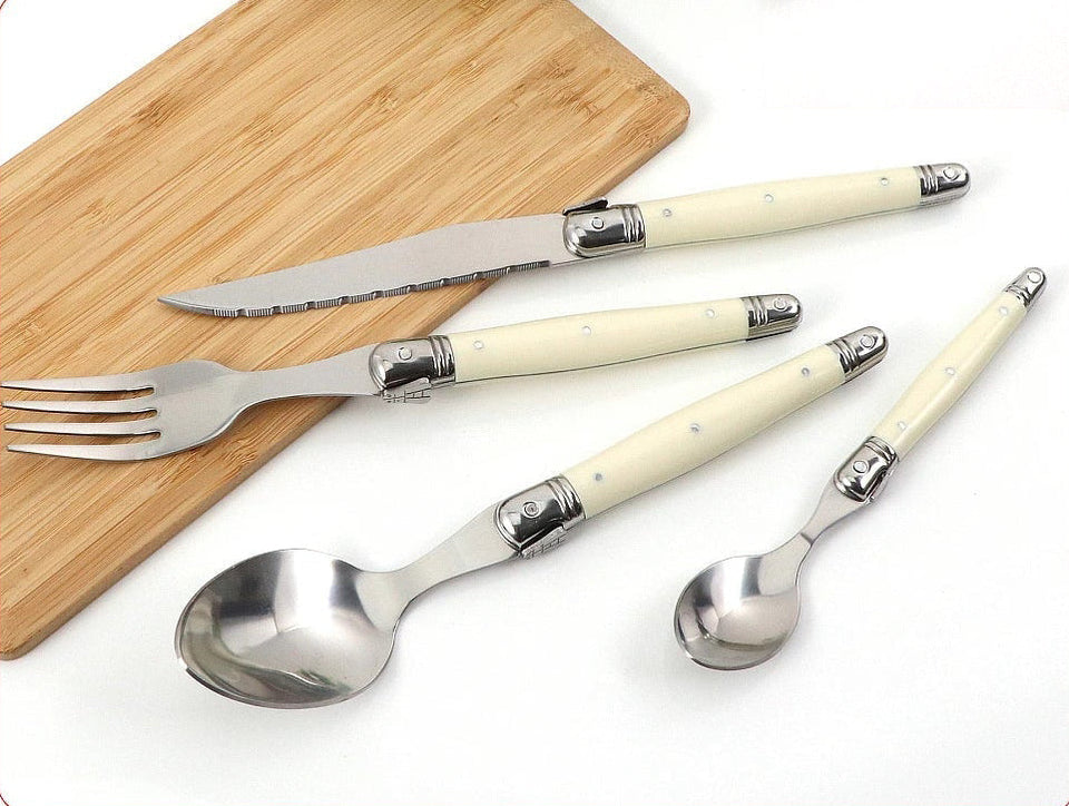 Laguiole Cutlery Set Ivory Elegance Premium Design-Kitchen & Dining > Cutlery-casanuva-casanuva