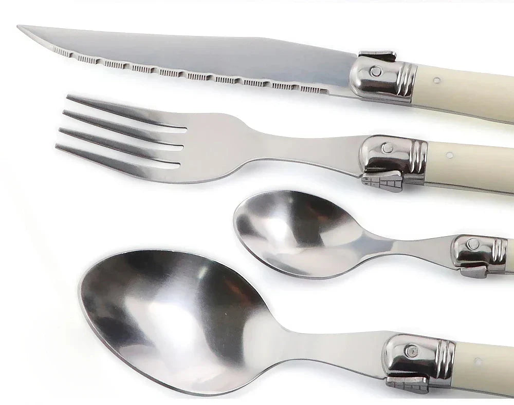 Laguiole Cutlery Set Ivory Elegance Premium Design-Kitchen & Dining > Cutlery-casanuva-casanuva