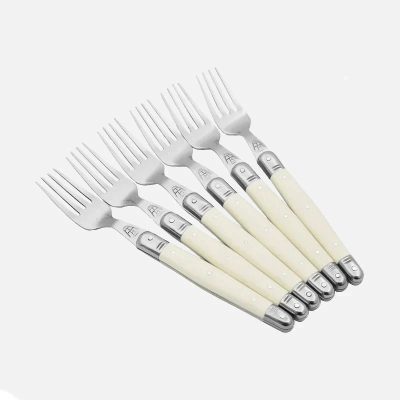 Laguiole Cutlery Set Ivory Elegance Premium Design-Kitchen & Dining > Cutlery-casanuva-Forks-6 pieces individually-casanuva