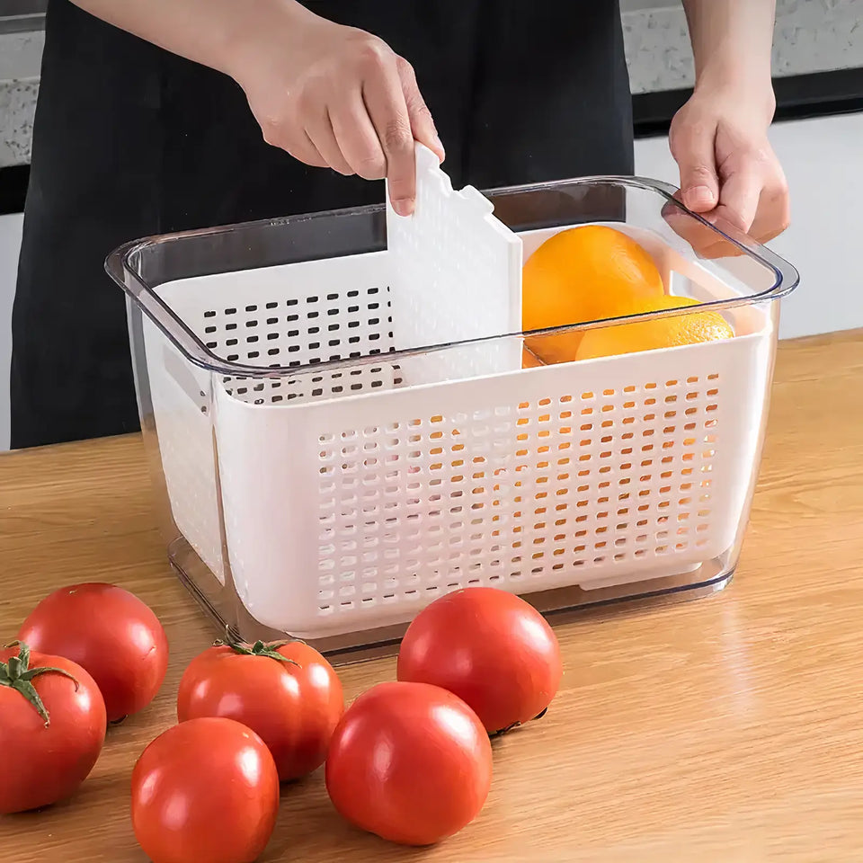 Large Capacity Fridge Storage Basket Multifunctional Organizer-Kitchen & Dining > Kitchen Accessories-casanuva-casanuva