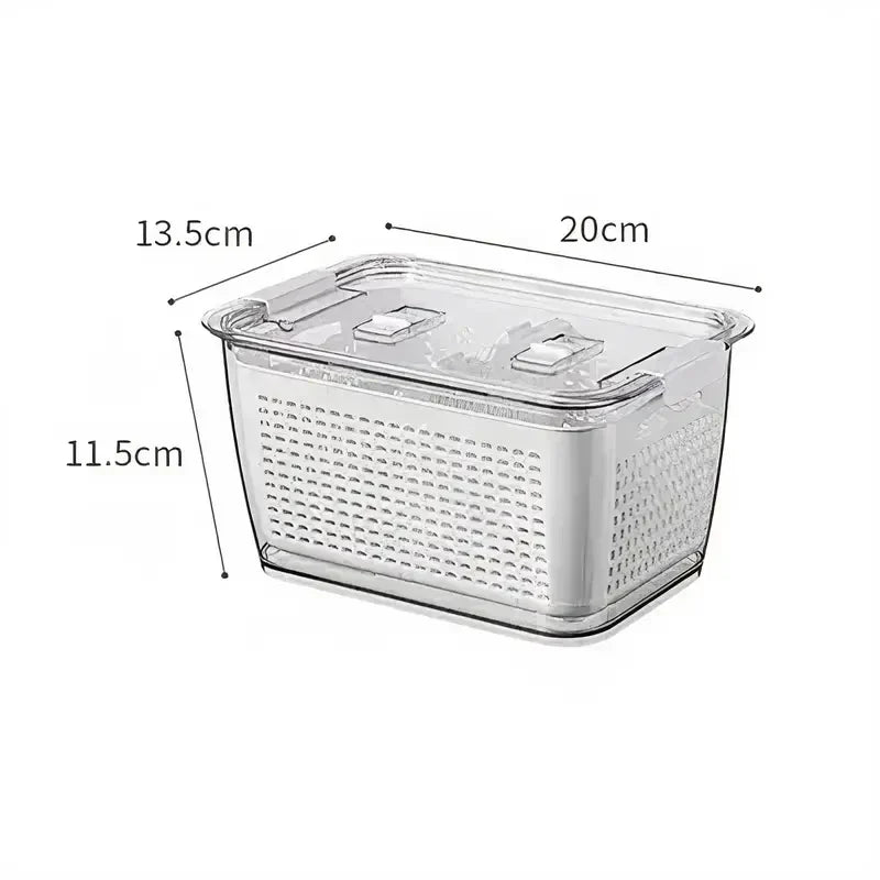 Large Capacity Fridge Storage Basket Multifunctional Organizer-Kitchen & Dining > Kitchen Accessories-casanuva-Medium-White-casanuva