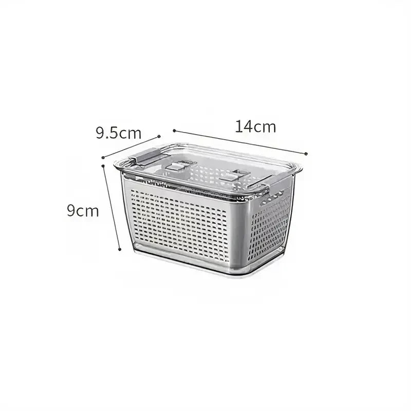 Large Capacity Fridge Storage Basket Multifunctional Organizer-Kitchen & Dining > Kitchen Accessories-casanuva-Small-Gray-casanuva
