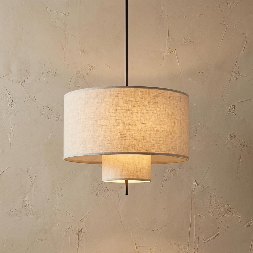 Large Wabi Sabi Japanese Fabric Chandelier-Lighting > Chandeliers & Pendant Lights-casanuva-casanuva
