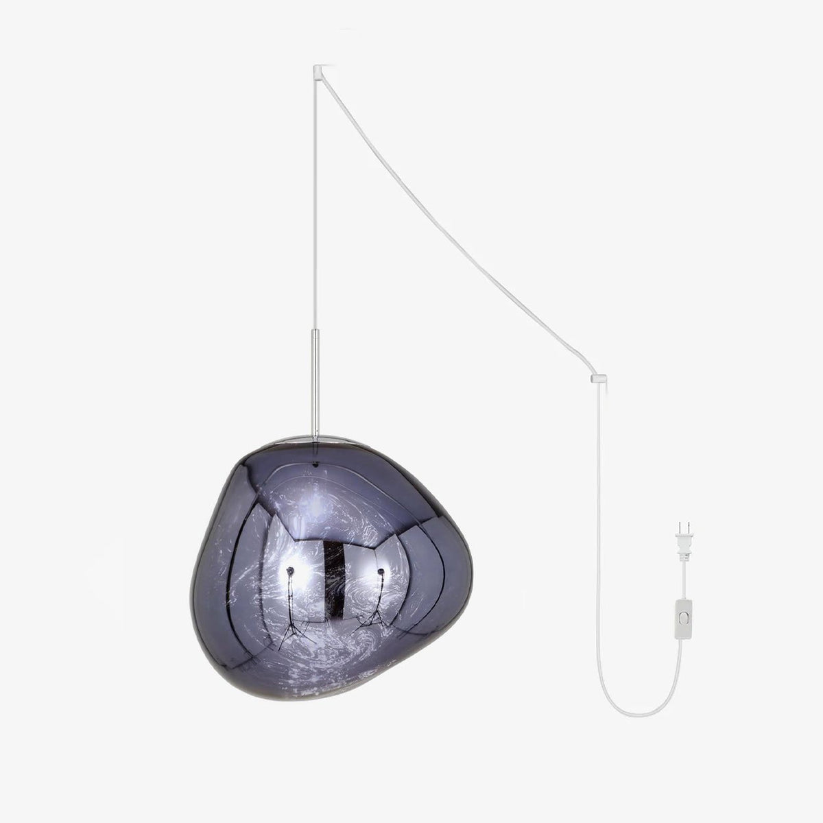 Lava Pendant Lamp-Lighting > Pendant Lights-casanuva-7" / Dia 18cm-Smoke Gray-US Plug-casanuva