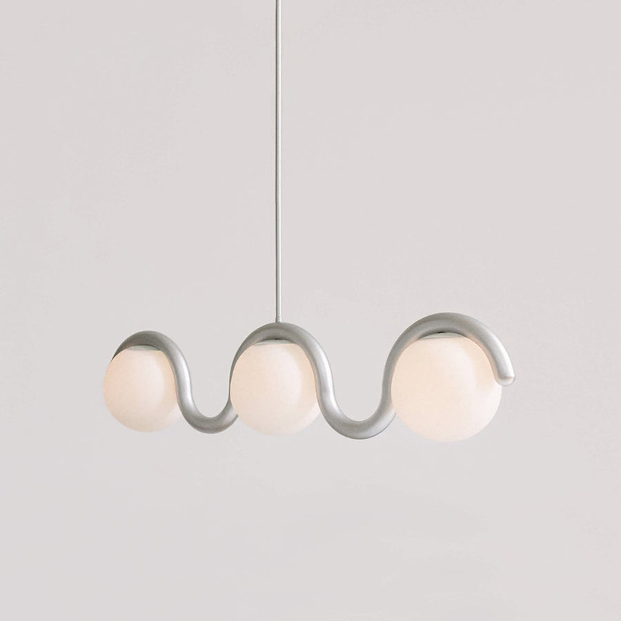 Linear Chandelier with Glass Globe Bulbs-Lighting > Chandeliers & Pendant Lights-casanuva-casanuva