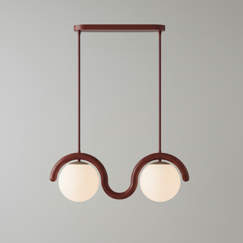 Linear Chandelier with Glass Globe Bulbs-Lighting > Chandeliers & Pendant Lights-casanuva-casanuva