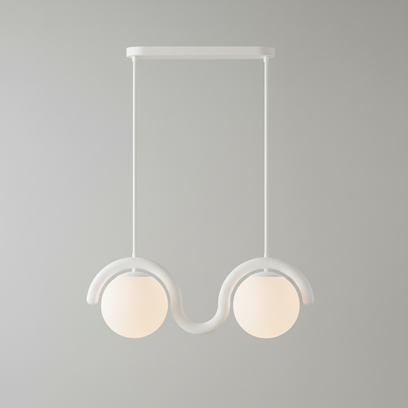 Linear Chandelier with Glass Globe Bulbs-Lighting > Chandeliers & Pendant Lights-casanuva-casanuva