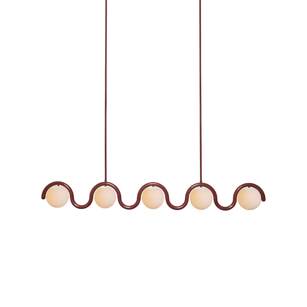 Linear Chandelier with Glass Globe Bulbs-Lighting > Chandeliers & Pendant Lights-casanuva-casanuva