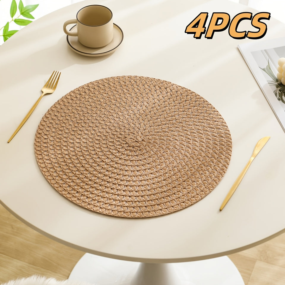 Linen Placemats Set of 2 4 or 6 Heat-Resistant Washable Table Mats-Kitchen & Dining > Placemats-casanuva-casanuva