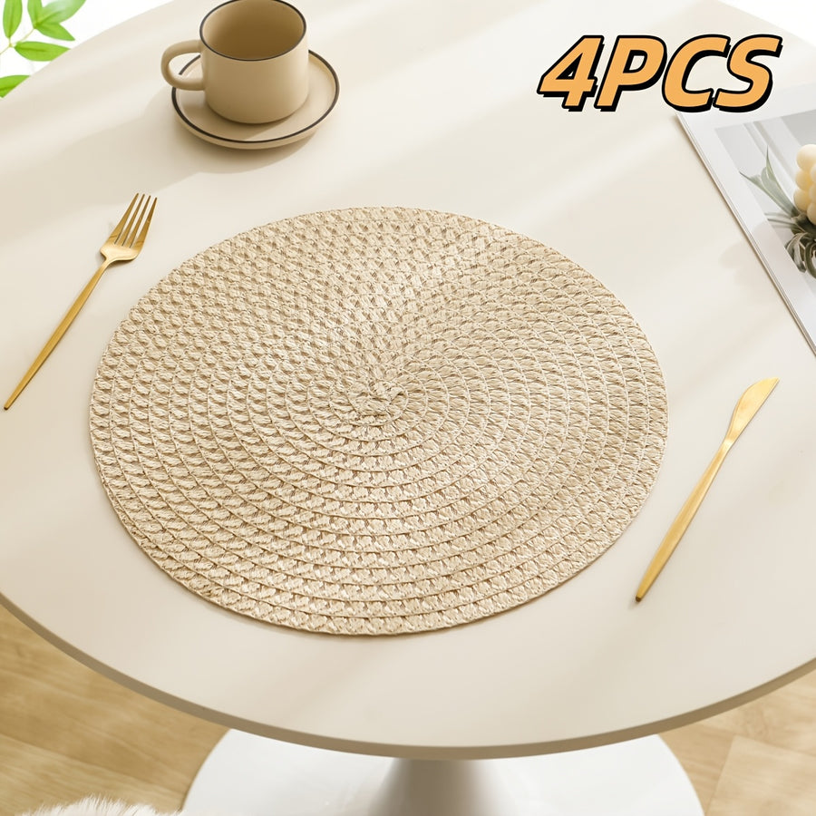 Linen Placemats Set of 2 4 or 6 Heat-Resistant Washable Table Mats-Kitchen & Dining > Placemats-casanuva-casanuva