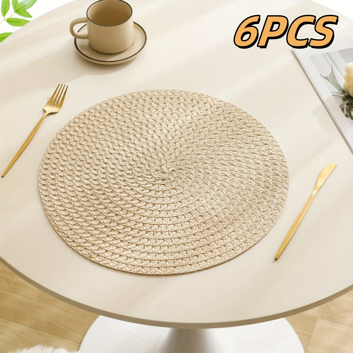 Linen Placemats Set of 2 4 or 6 Heat-Resistant Washable Table Mats-Kitchen & Dining > Placemats-casanuva-casanuva