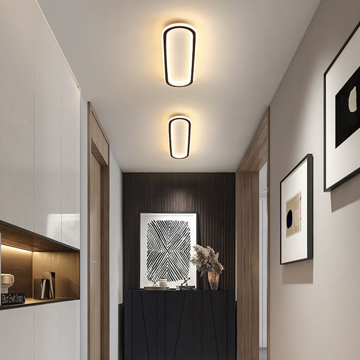 Long Ceiling Light for Corridor Aisle Modern Design-Lighting > Ceiling Lights-casanuva-Black-D30*H5CM-15W-3 Colour Change by switch-casanuva