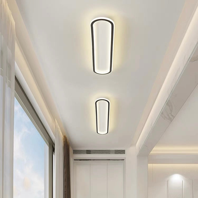 Long Ceiling Light for Corridor Aisle Modern Design-Lighting > Ceiling Lights-casanuva-Black-D40*H5CM-18W-White Light-casanuva