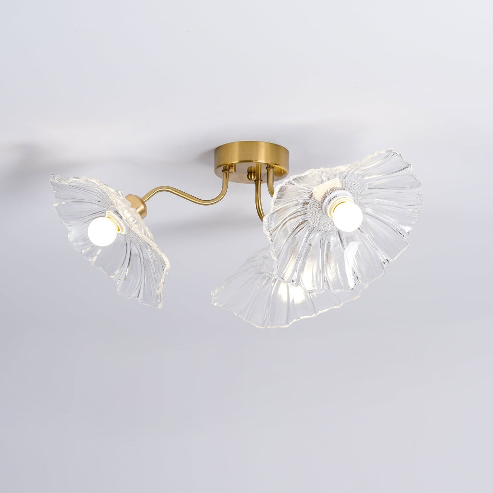 Lotus Leaf Glass Ceiling Light Vintage Design-Lighting > Ceiling Lights-casanuva-casanuva