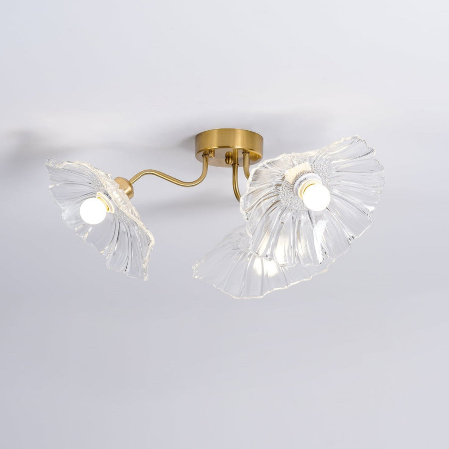 Lotus Leaf Glass Ceiling Light Vintage Design-Lighting > Ceiling Lights-casanuva-casanuva