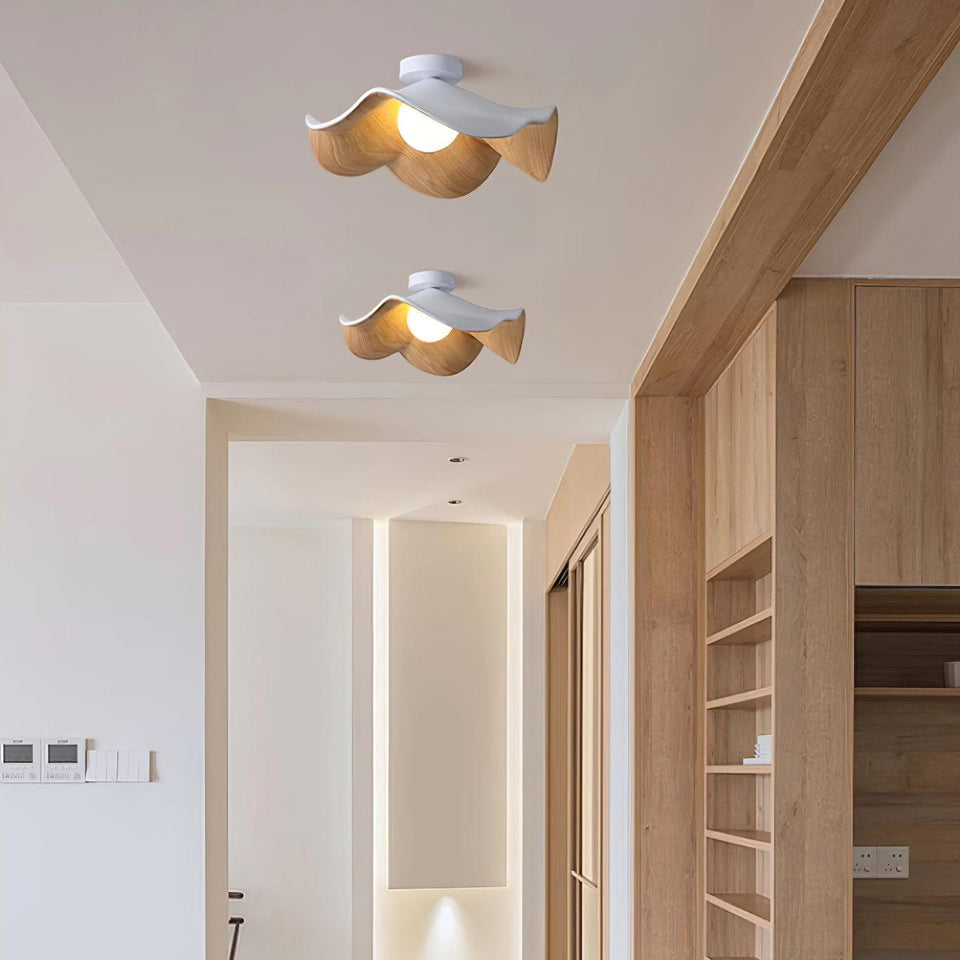 Lotus Leaf Pendant Light with LED Illumination-Lighting > Pendant Lights-casanuva-casanuva
