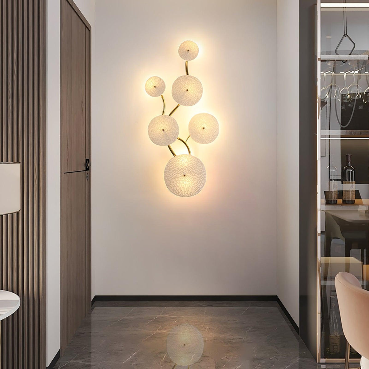 Lotus Petal LED Wall Lamp-Lighting > Wall Lights-casanuva-casanuva