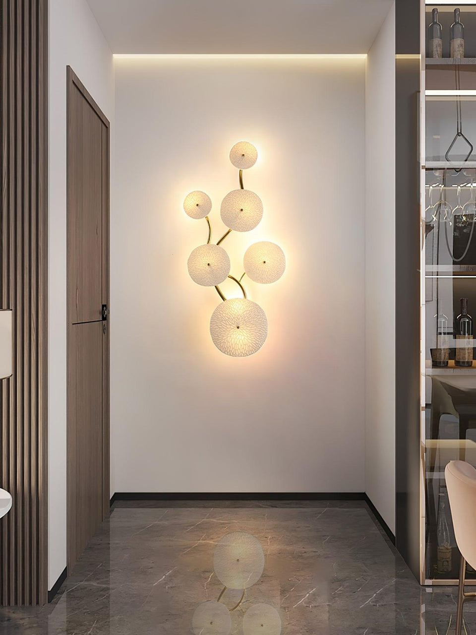Lotus Petal LED Wall Lamp-Lighting > Wall Lights-casanuva-casanuva