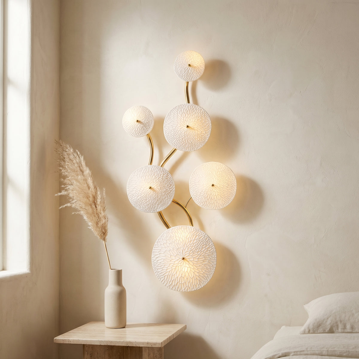 Lotus Petal LED Wall Lamp-Lighting > Wall Lights-casanuva-casanuva