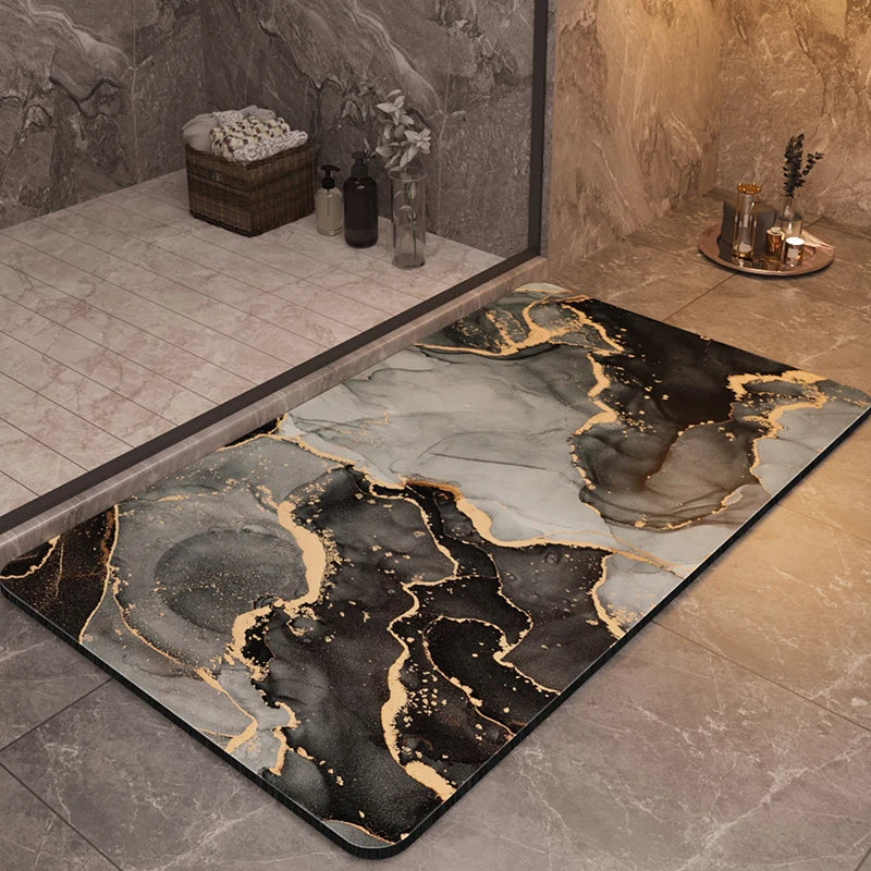 Luxe Bath Mat Plush Design for a Stylish Spa Experience-Bedding & Bath > Bath Mats-casanuva-Obsidian Black-casanuva