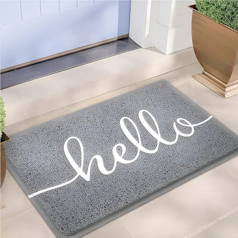 Luxe Welcome Doormat-Rugs & Mats > Door Mats-casanuva-Gray-18"x29.5"-casanuva