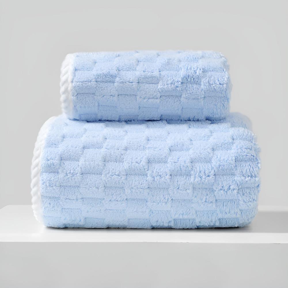 Luxury Bath Towel Set Soft Polar Comfort for a Stylish Bathroom-Bedding & Bath > Bath Towels-casanuva-Blue-35 × 75 cm + 85 × 150 cm-casanuva