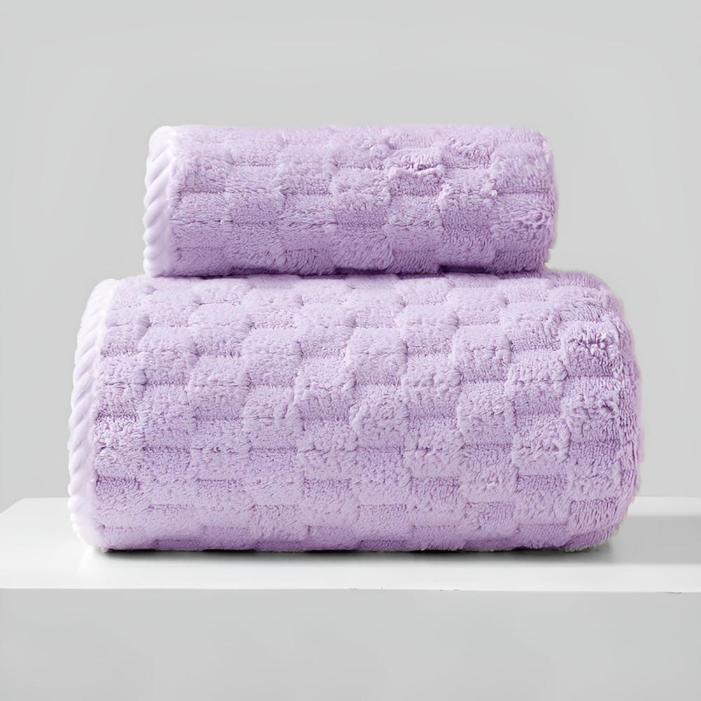 Luxury Bath Towel Set Soft Polar Comfort for a Stylish Bathroom-Bedding & Bath > Bath Towels-casanuva-Violet-35 × 75 cm + 85 × 150 cm-casanuva