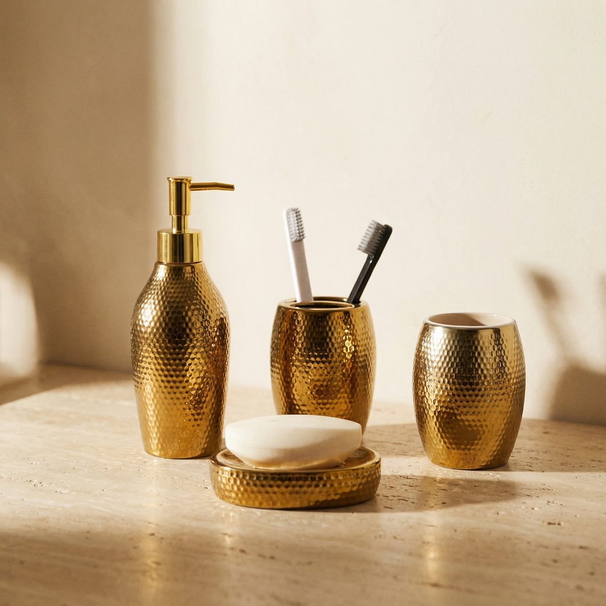 Luxury Bathroom Accessory Set 4-Piece Stylish Design-Bedding & Bath > Bathroom Accessories-casanuva-casanuva